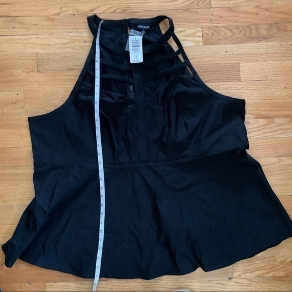 NWT Torrid size 5 black peplum top - Picture 9 of 10